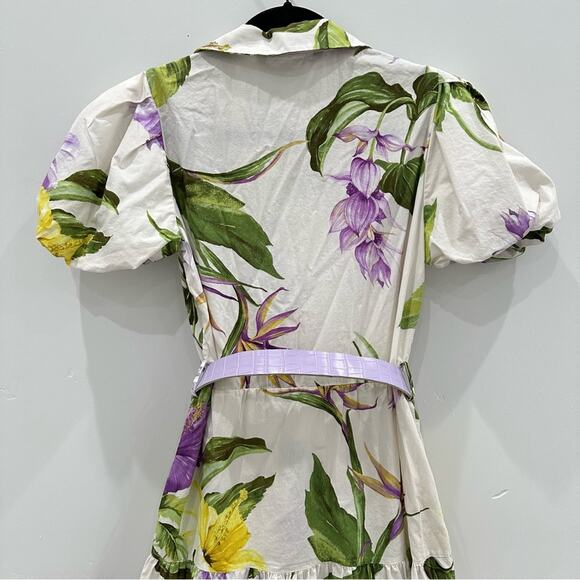 Zara Floral Printed Belted Shirt Midi Dress. Blogger fave. - Picture 12 of 16